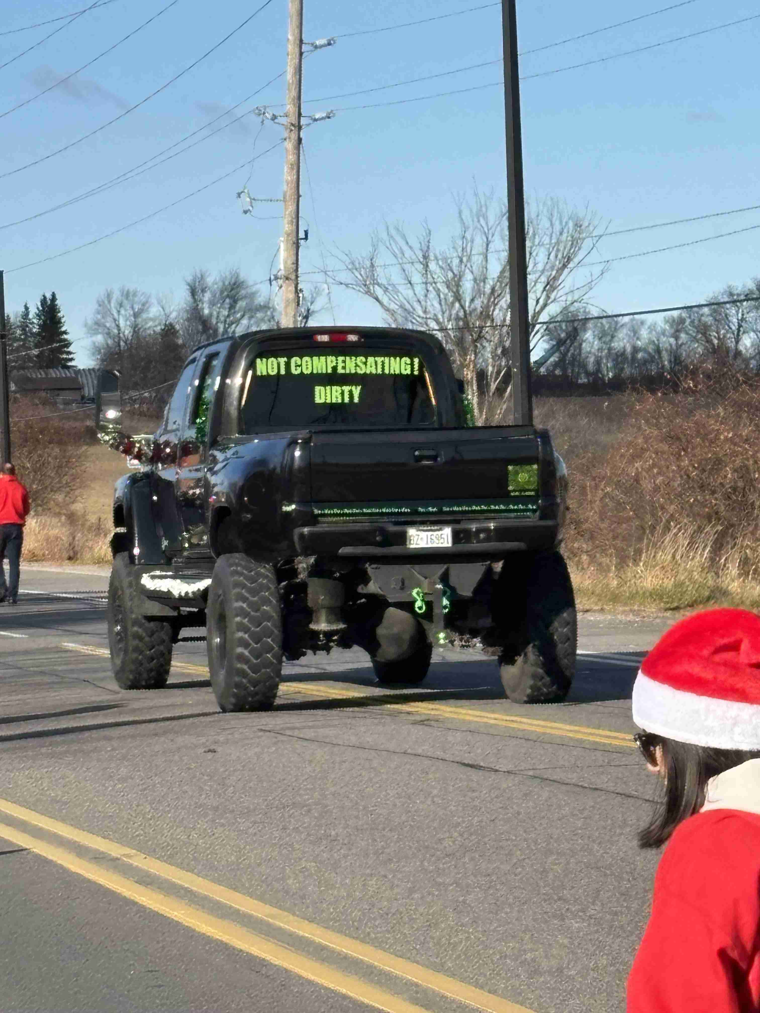 Bold Truck in a Festive Parade